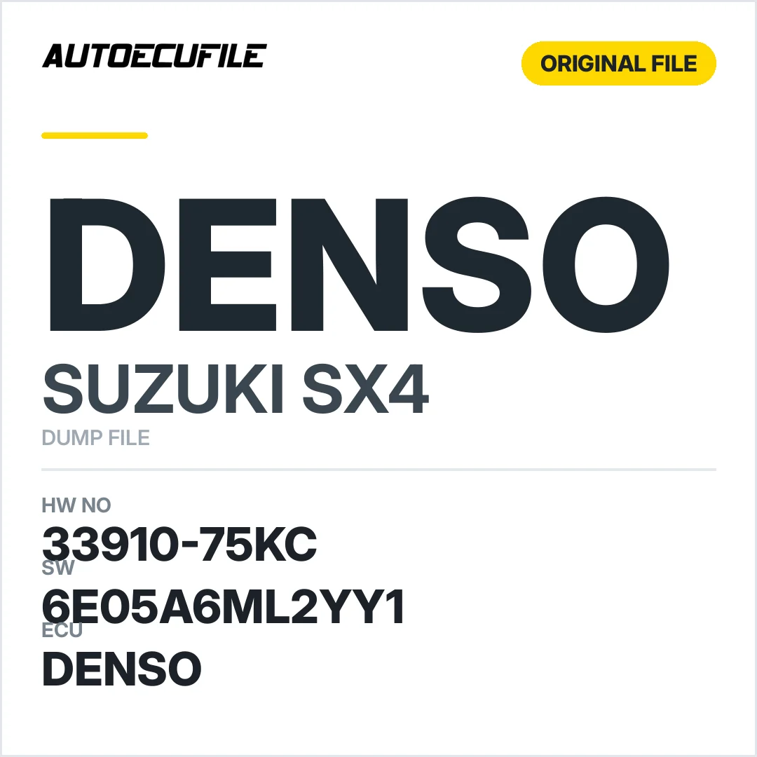 SUZUKI SX4 DENSO 33910-75KC 6E05A6ML2YY1 DUMP