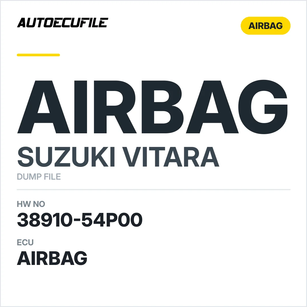 SUZUKI VITARA AIRBAG 38910-54P00 DUMP