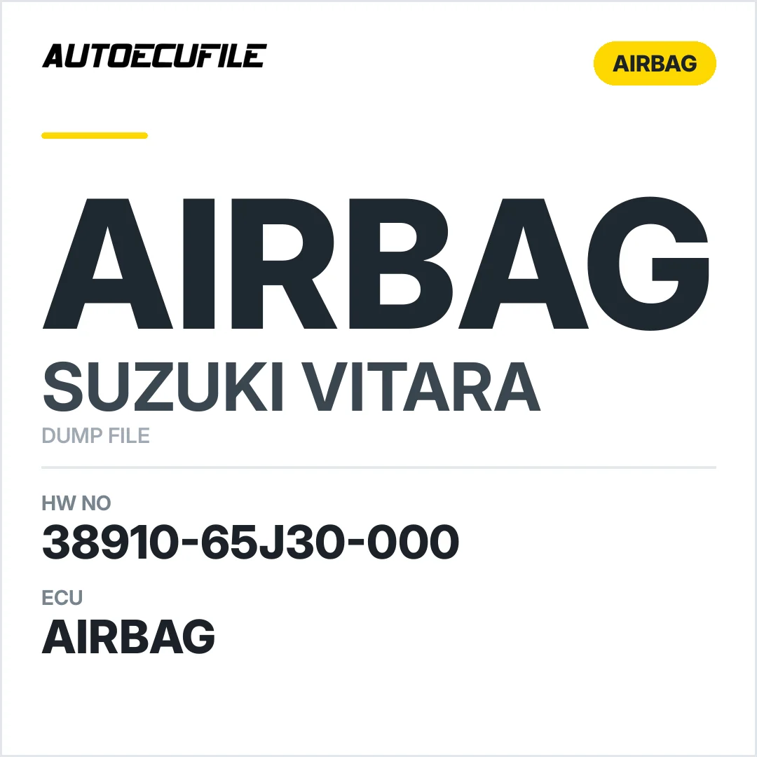SUZUKI VITARA AIRBAG 38910-65J30-000 DUMP