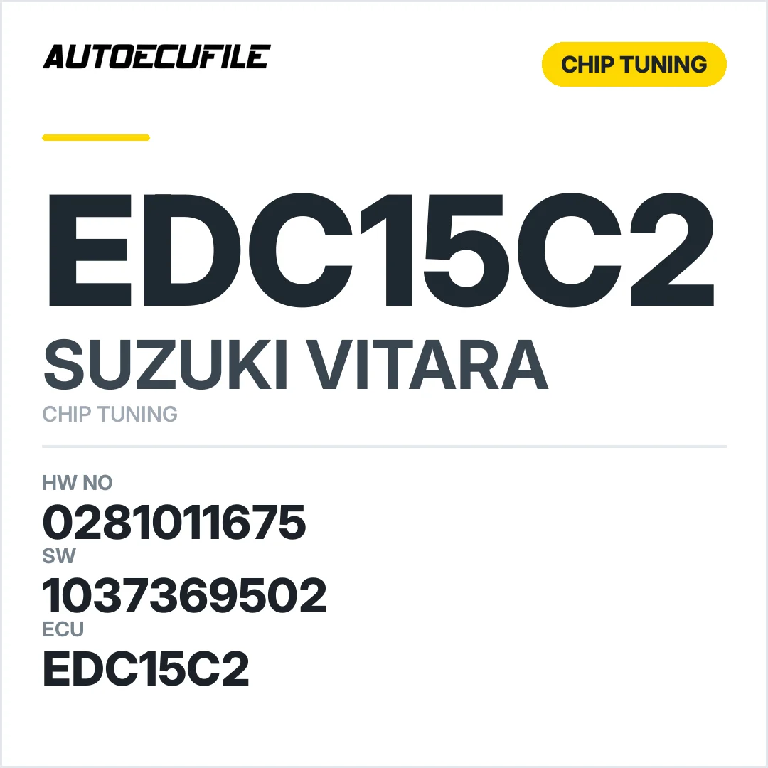 SUZUKI VITARA EDC15C2 0281011675 1037369502 STAGE1 TUNED