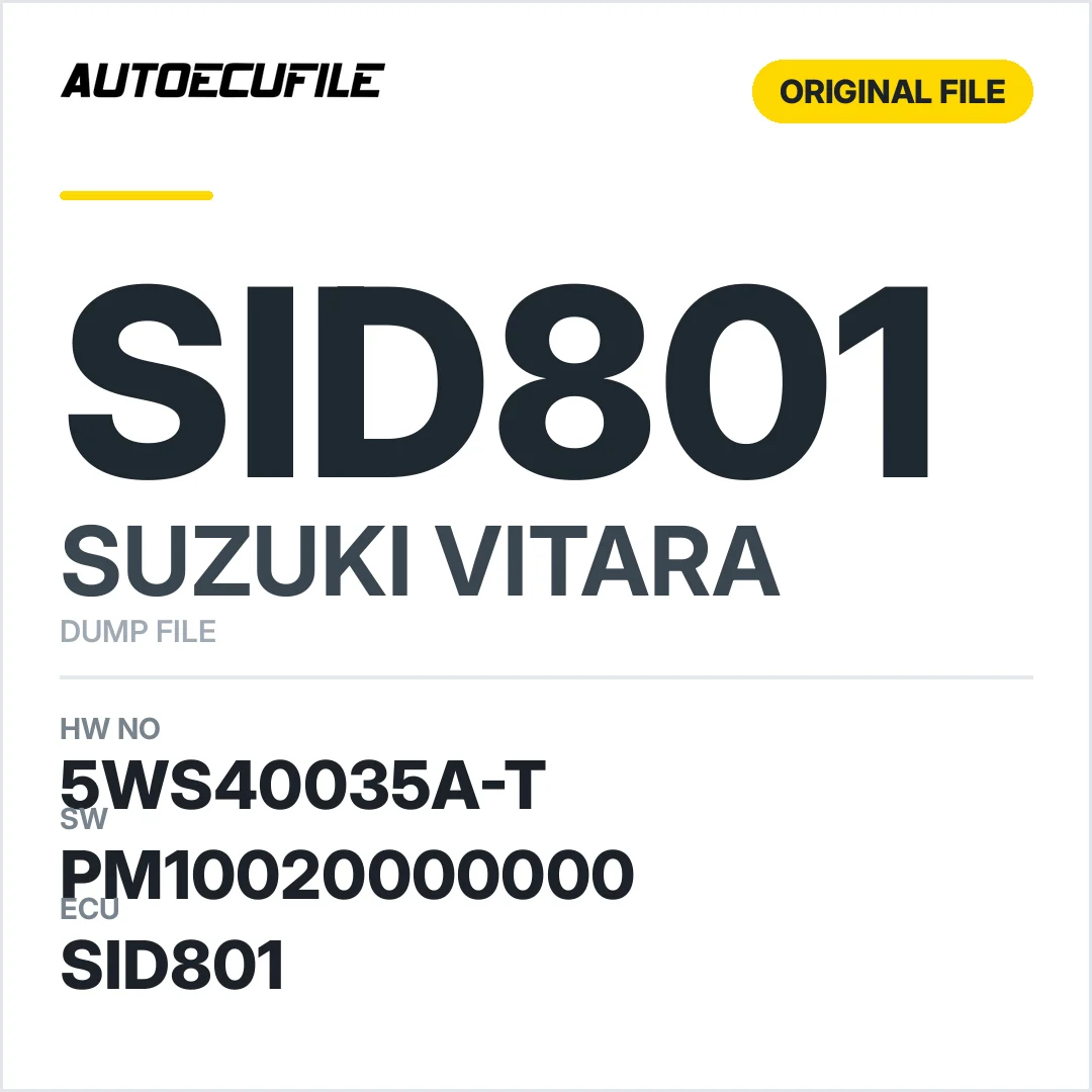 SUZUKI VITARA SID801 5WS40035A-T PM10020000000 DUMP