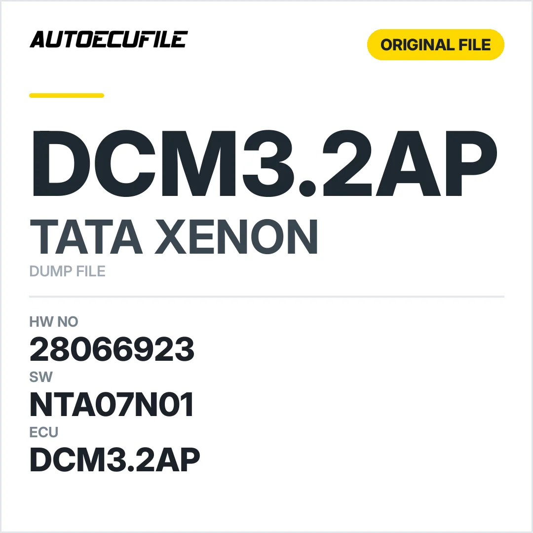 TATA XENON DCM3.2AP 28066923 NTA07N01 DUMP
