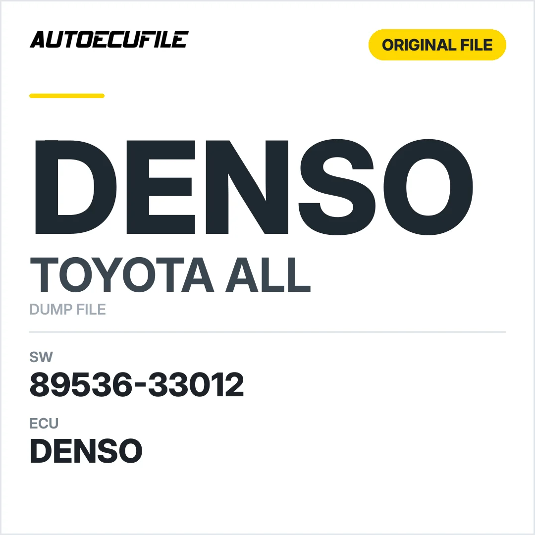 TOYOTA ALL DENSO 89536-33012 DUMP