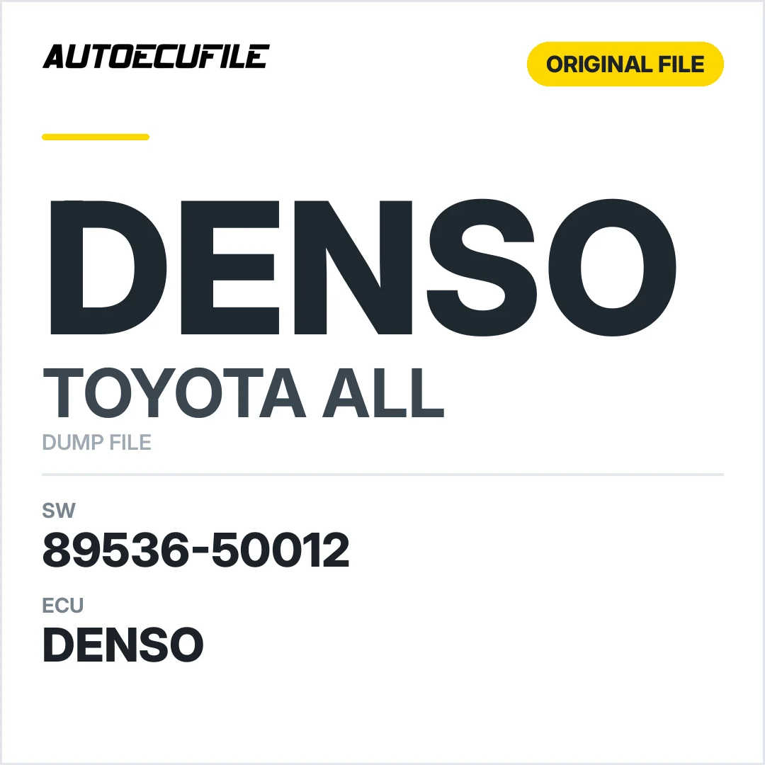 TOYOTA ALL DENSO 89536-50012 DUMP