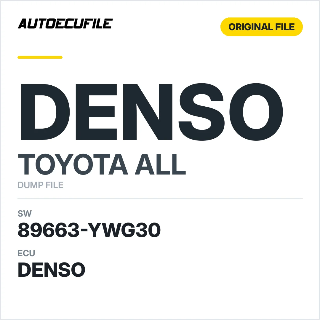 TOYOTA ALL DENSO 89663-YWG30 DUMP