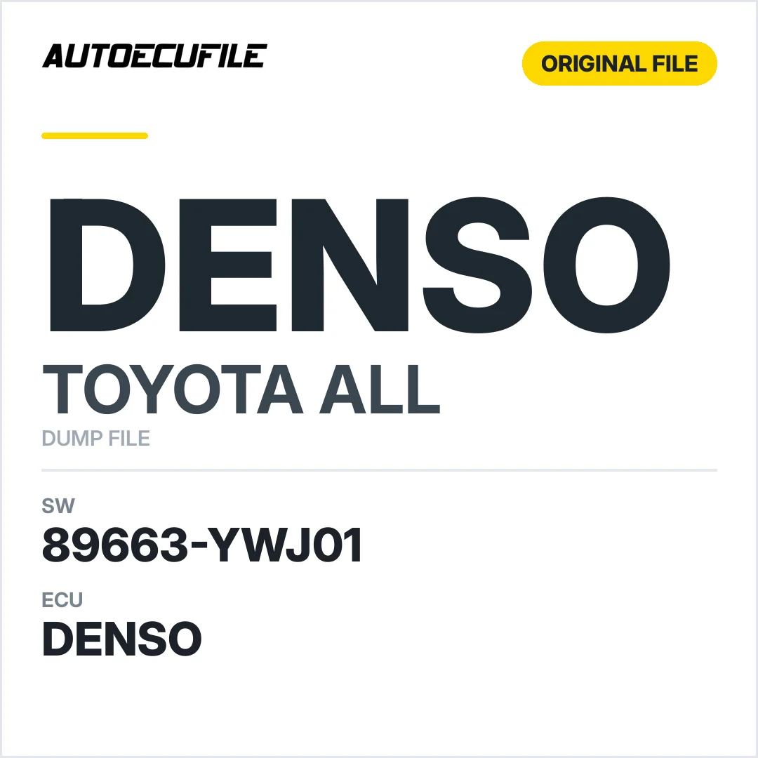 TOYOTA ALL DENSO 89663-YWJ01 DUMP