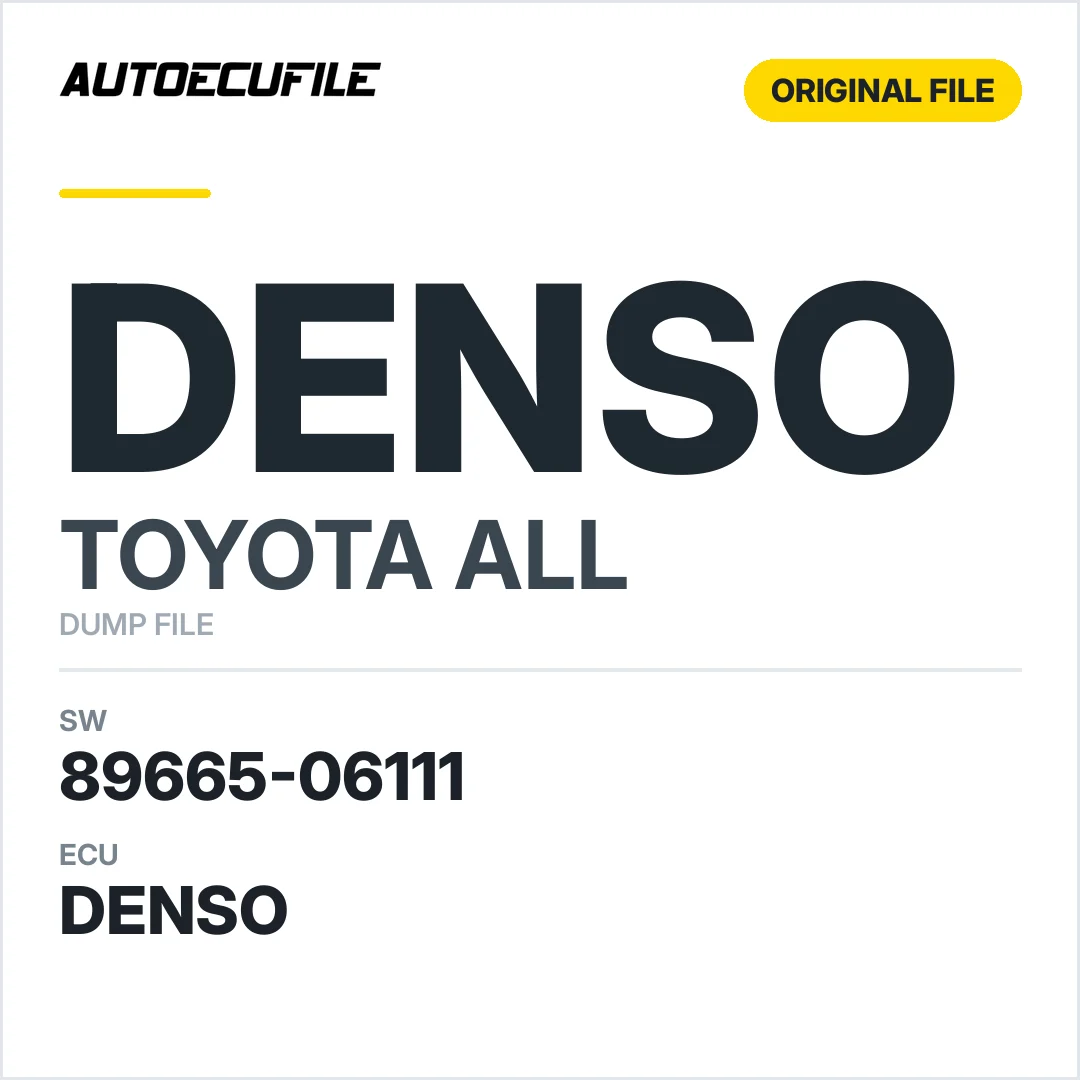 TOYOTA ALL DENSO 89665-06111 DUMP
