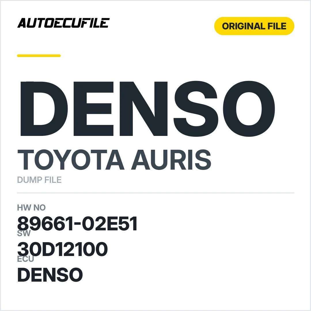 TOYOTA AURIS DENSO 89661-02E51 30D12100 DUMP