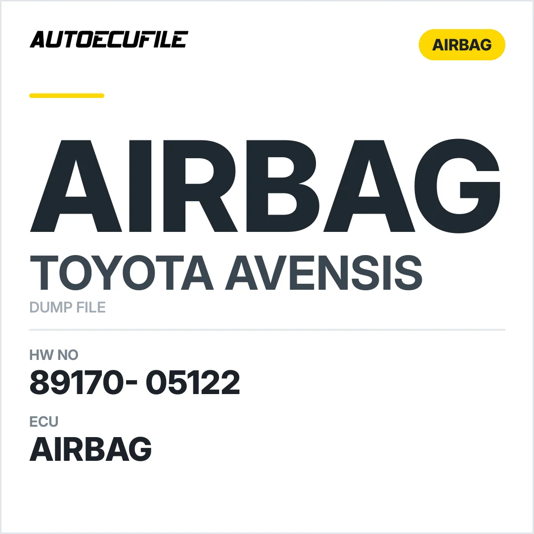 TOYOTA AVENSIS AIRBAG 89170- 05122 DUMP