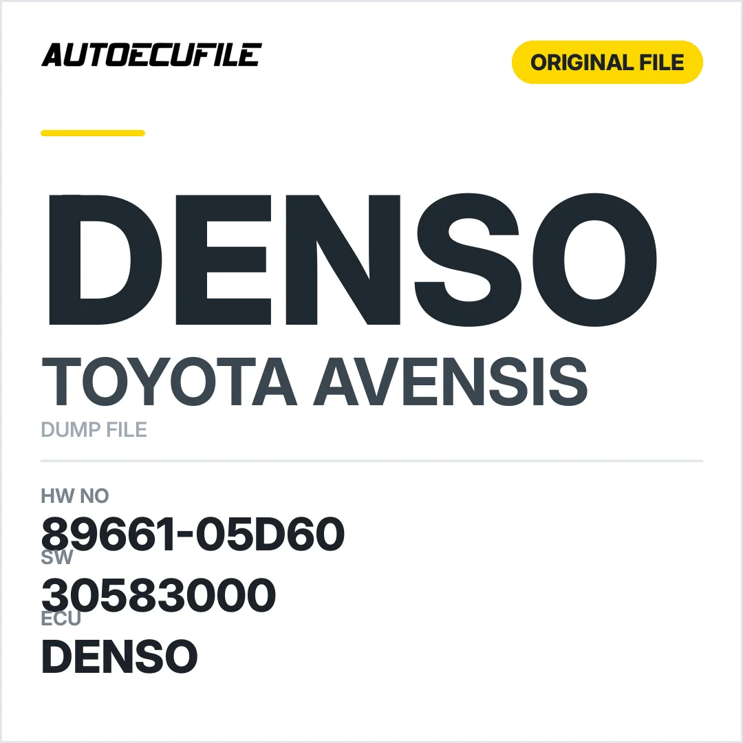 TOYOTA AVENSIS DENSO 89661-05D60 30583000 DUMP
