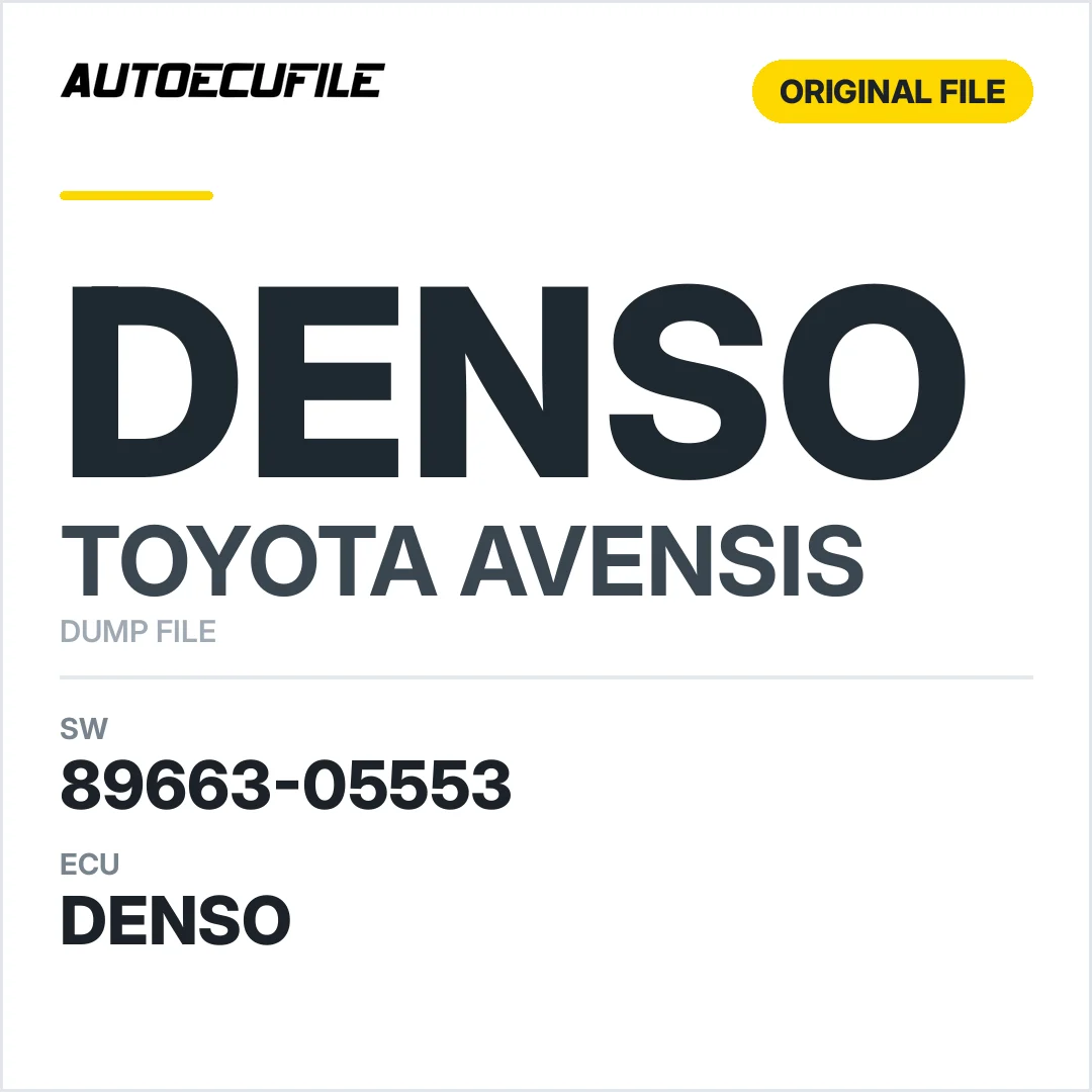 TOYOTA AVENSIS DENSO 89663-05553 DUMP