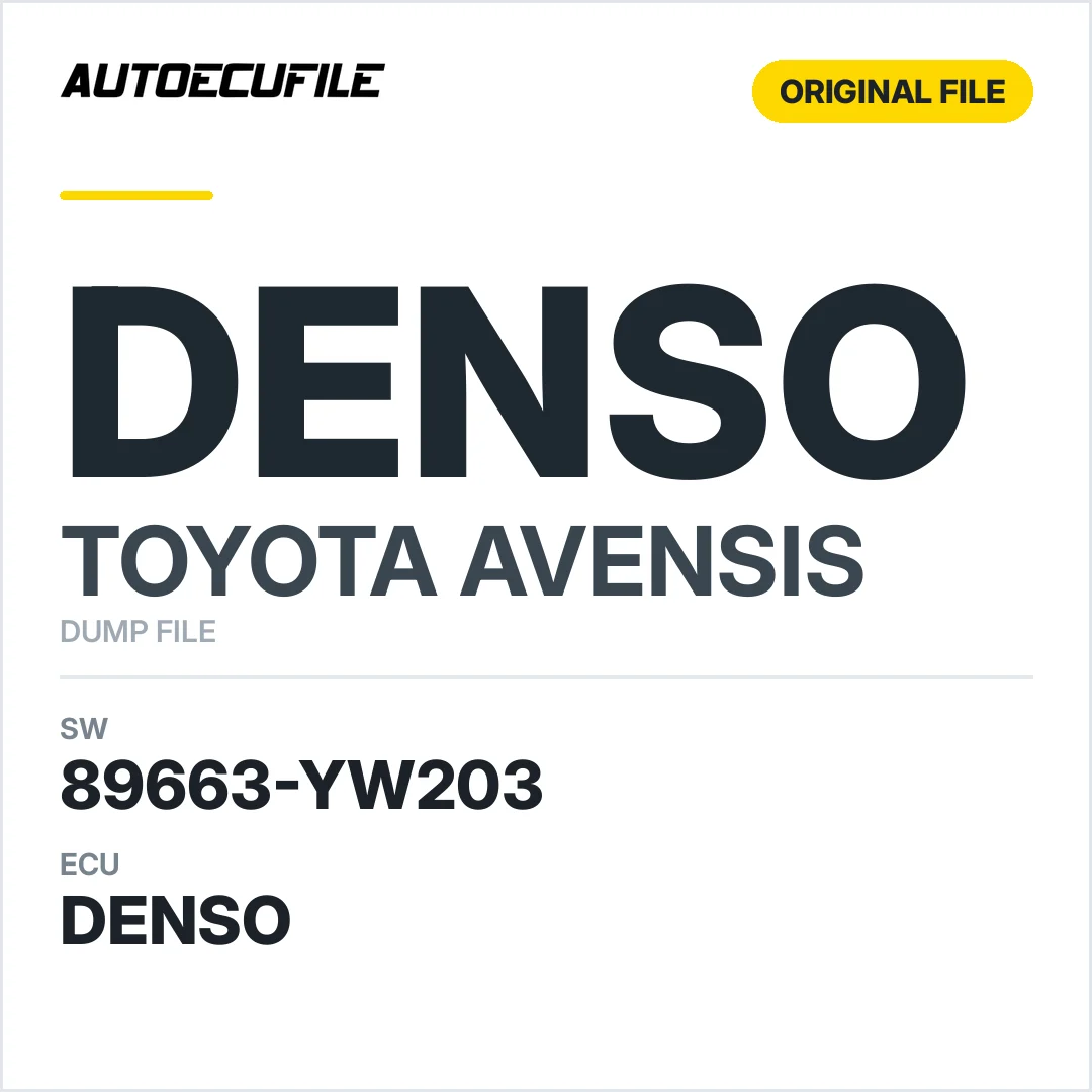 TOYOTA AVENSIS DENSO 89663-YW203 DUMP