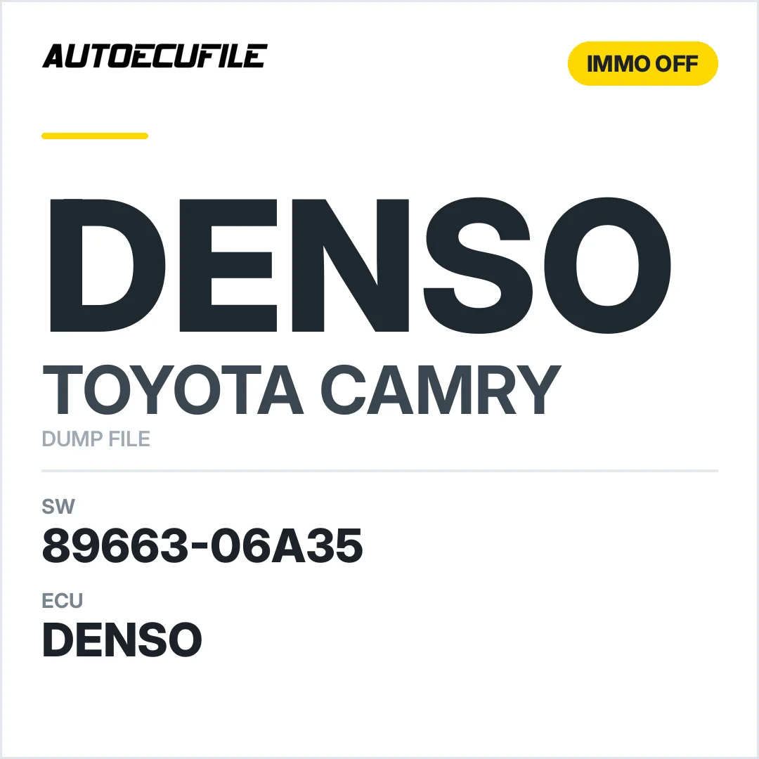 TOYOTA CAMRY DENSO 89663-06A35 IMMO OFF DUMP