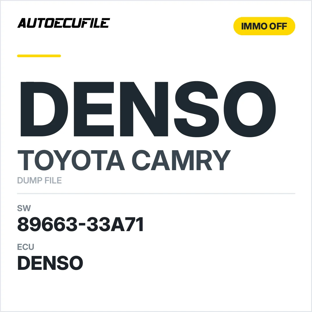 TOYOTA CAMRY DENSO 89663-33A71 IMMO OFF DUMP