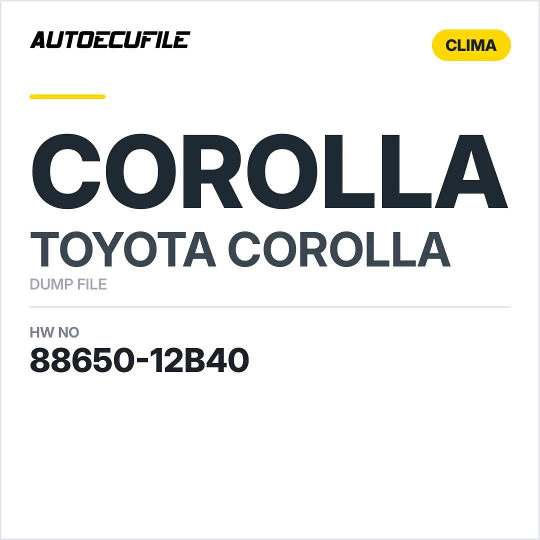 TOYOTA COROLLA CLIMA CONTROL MODULE 88650-12B40 DUMP