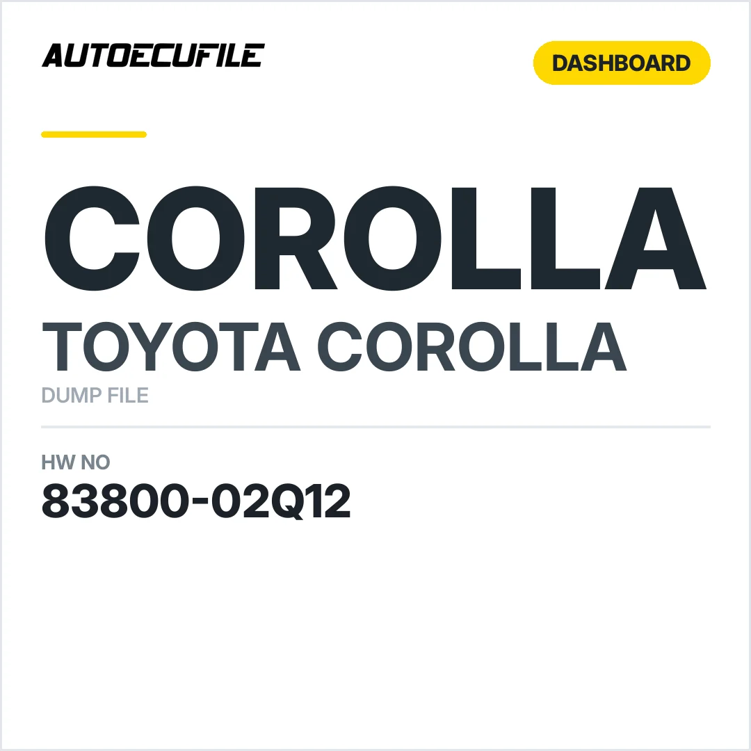 TOYOTA COROLLA DASHBOARD 83800-02Q12 DUMP