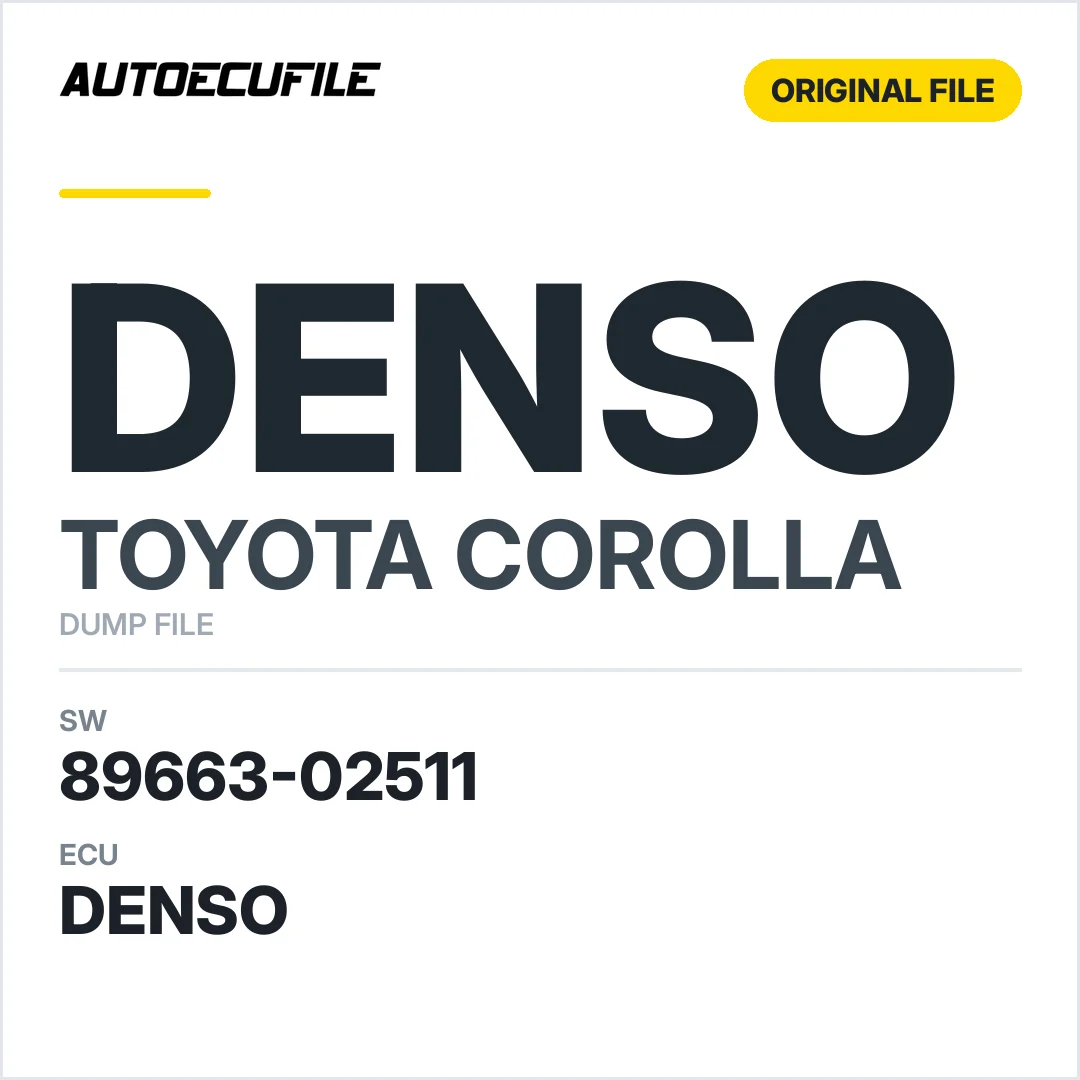 TOYOTA COROLLA DENSO 89663-02511 DUMP
