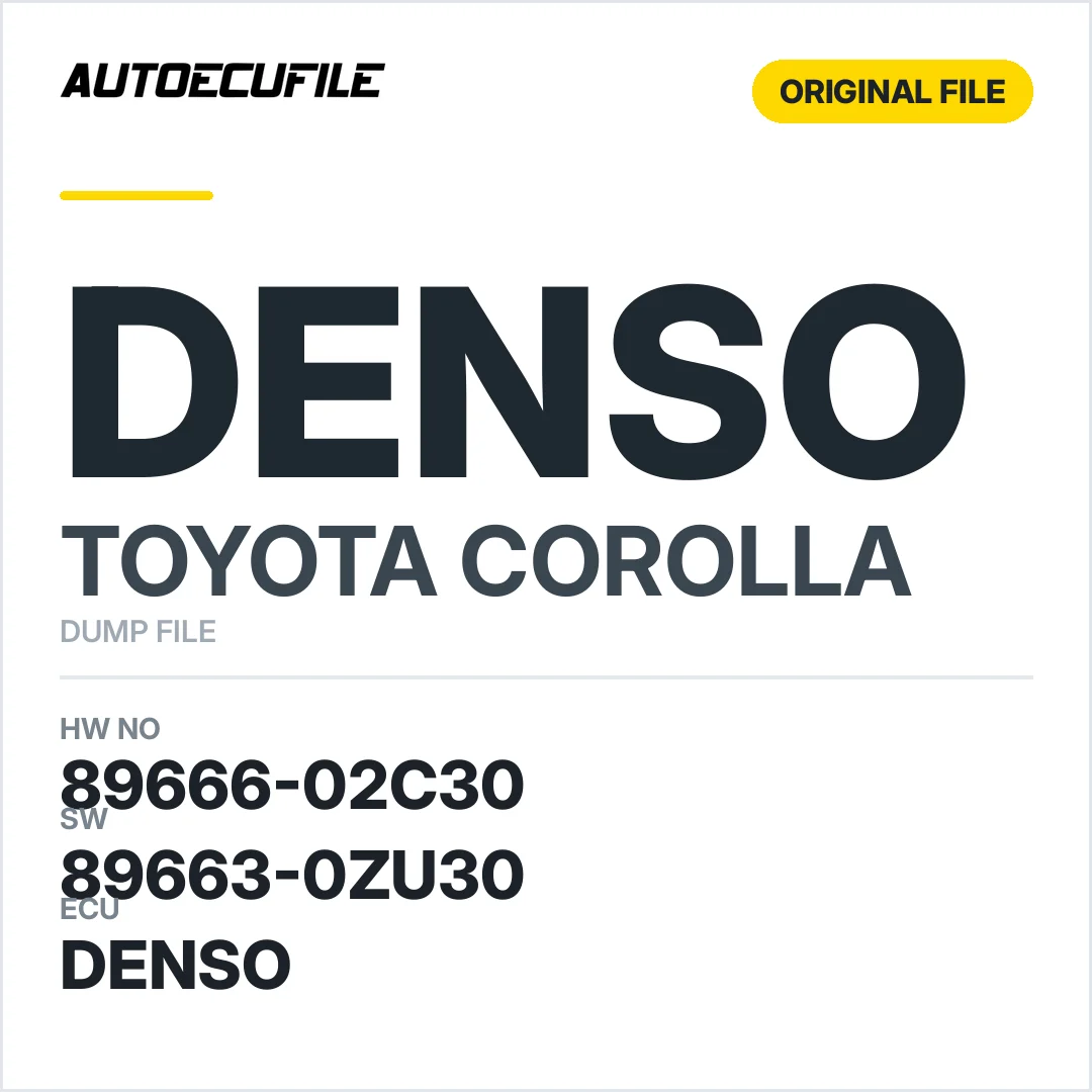 TOYOTA COROLLA DENSO 89666-02C30 89663-0ZU30 DUMP
