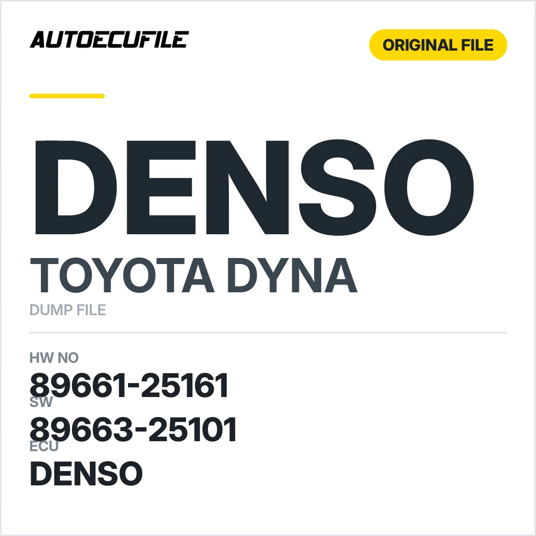 TOYOTA DYNA DENSO 89661-25161 89663-25101 DUMP