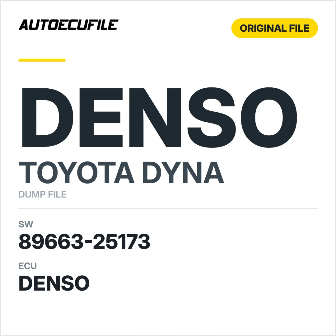 TOYOTA DYNA DENSO 89663-25173 DUMP