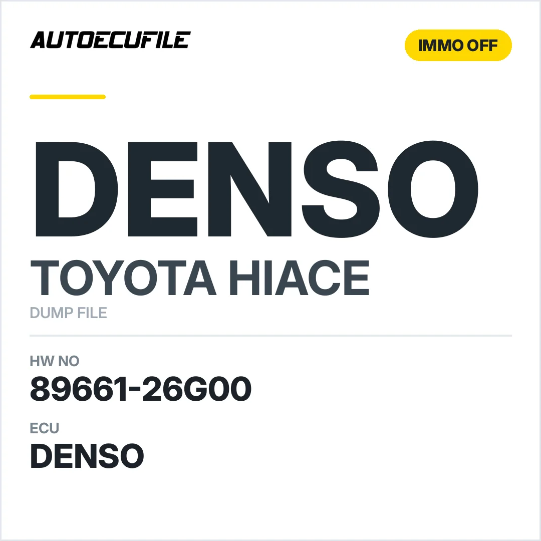 TOYOTA HIACE  DENSO 89661-26G00 IMMO OFF DUMP