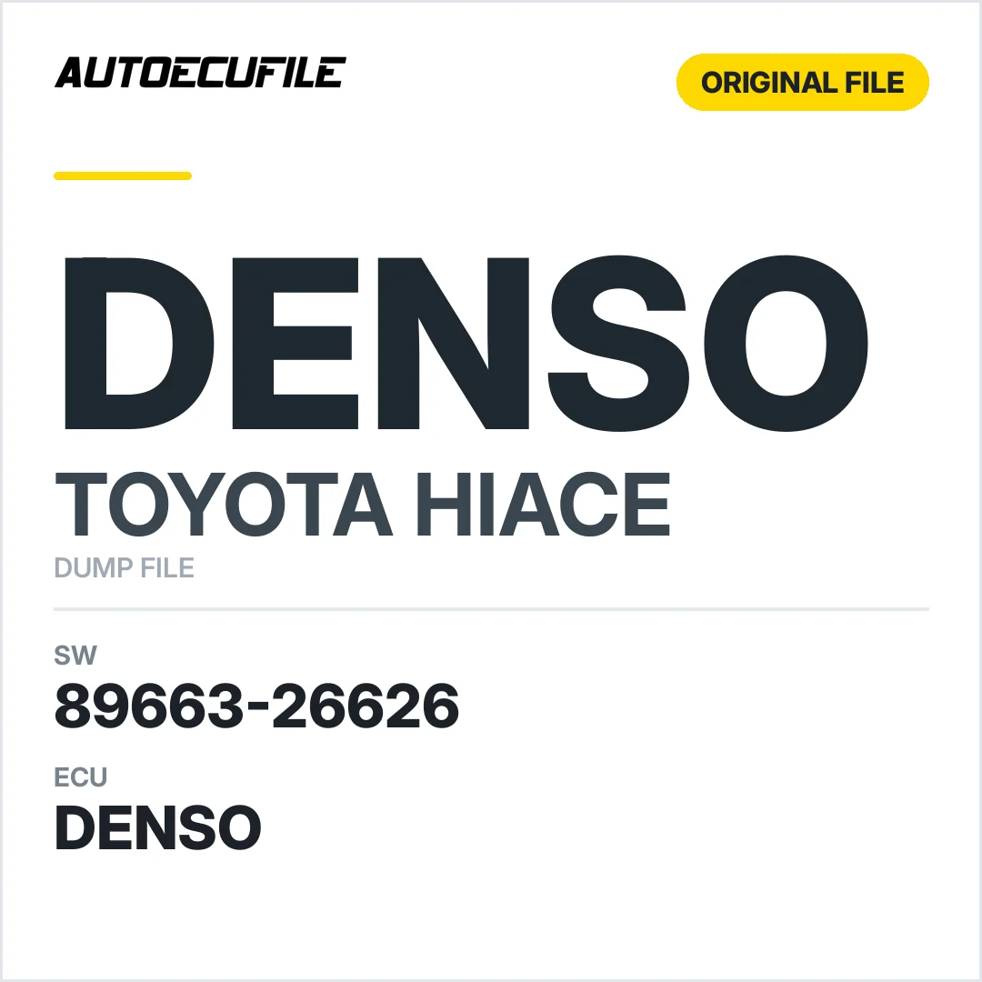 TOYOTA HIACE DENSO 89663-26626 DUMP