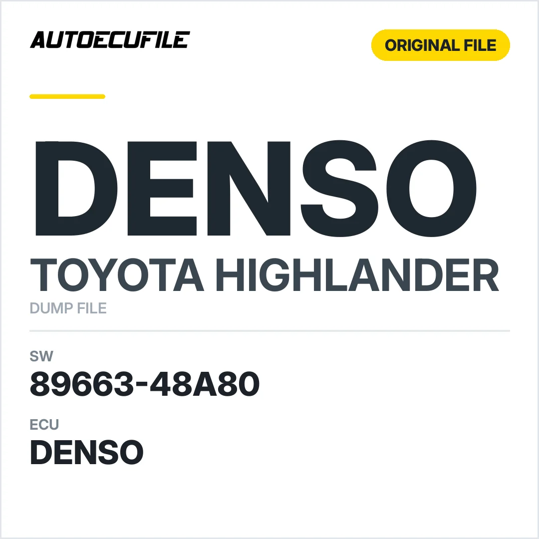 TOYOTA HIGHLANDER DENSO 89663-48A80 DUMP