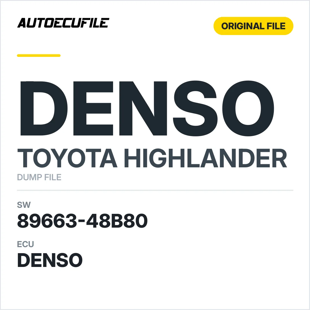 TOYOTA HIGHLANDER DENSO 89663-48B80 DUMP