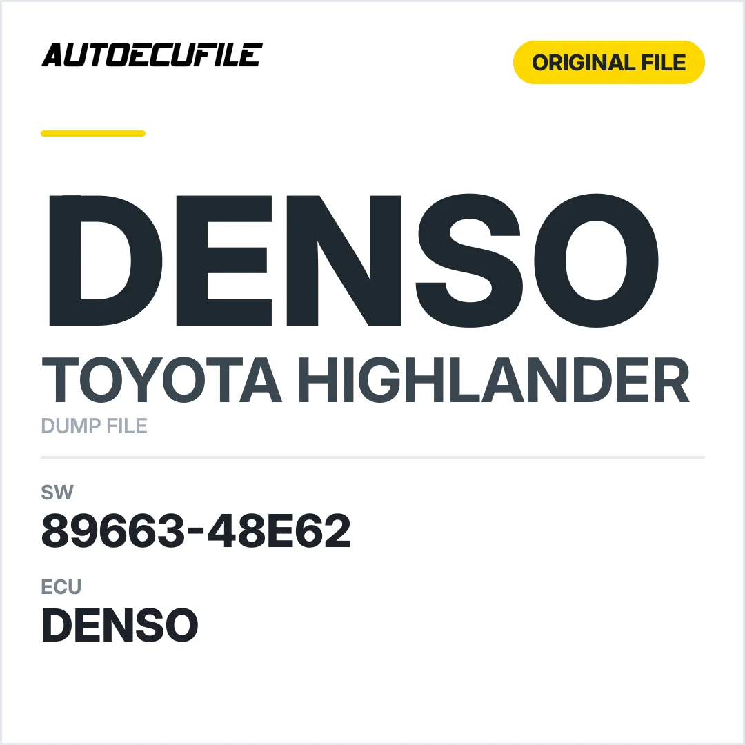 TOYOTA HIGHLANDER DENSO 89663-48E62 DUMP