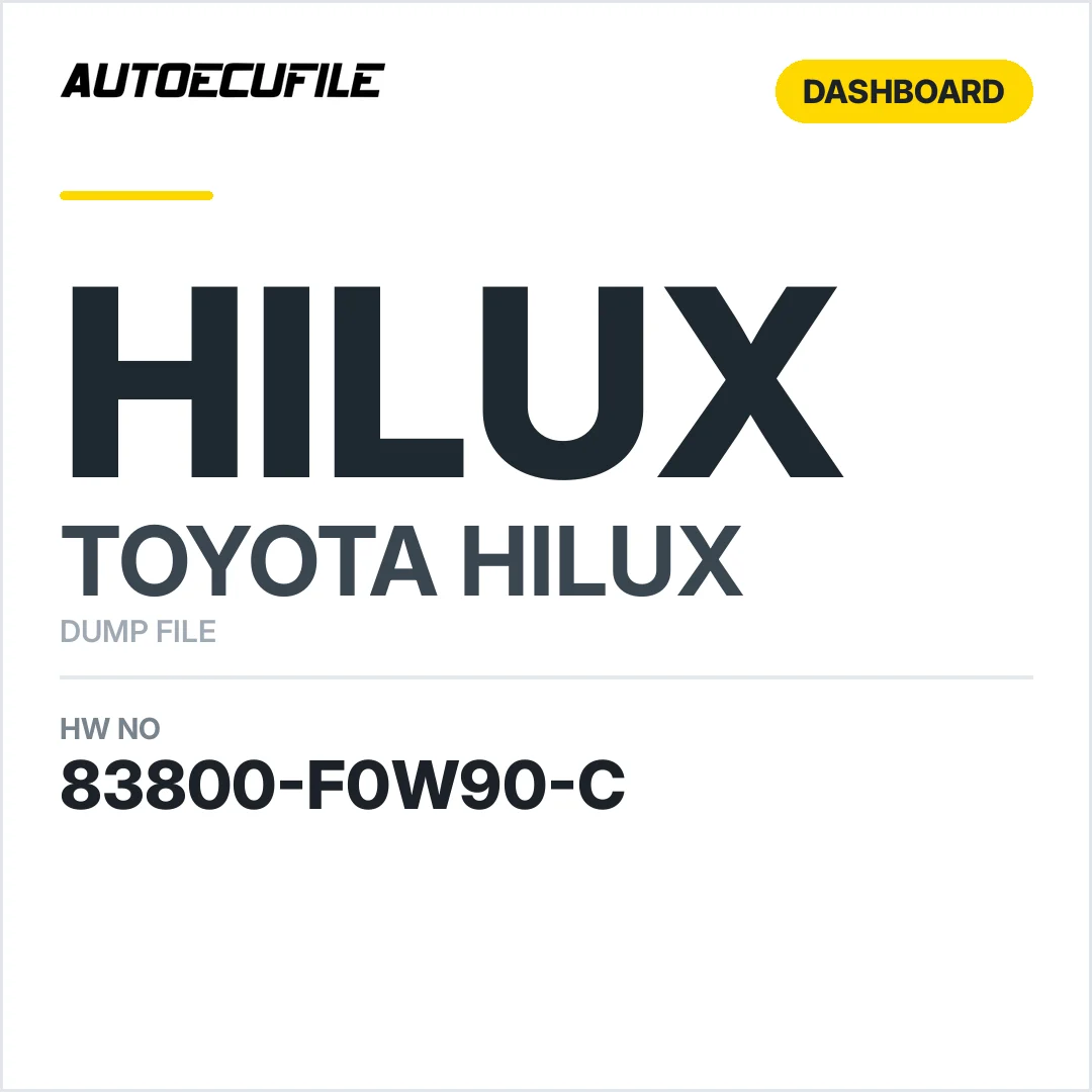 TOYOTA HILUX DASHBOARD 83800-F0W90-C DUMP