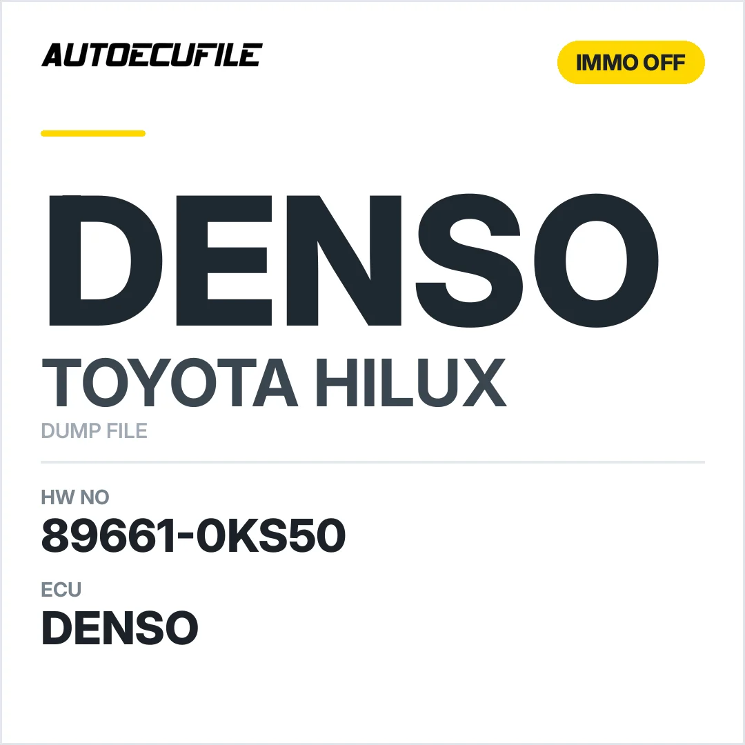 TOYOTA HILUX DENSO 89661-0KS50  IMMO OFF DUMP