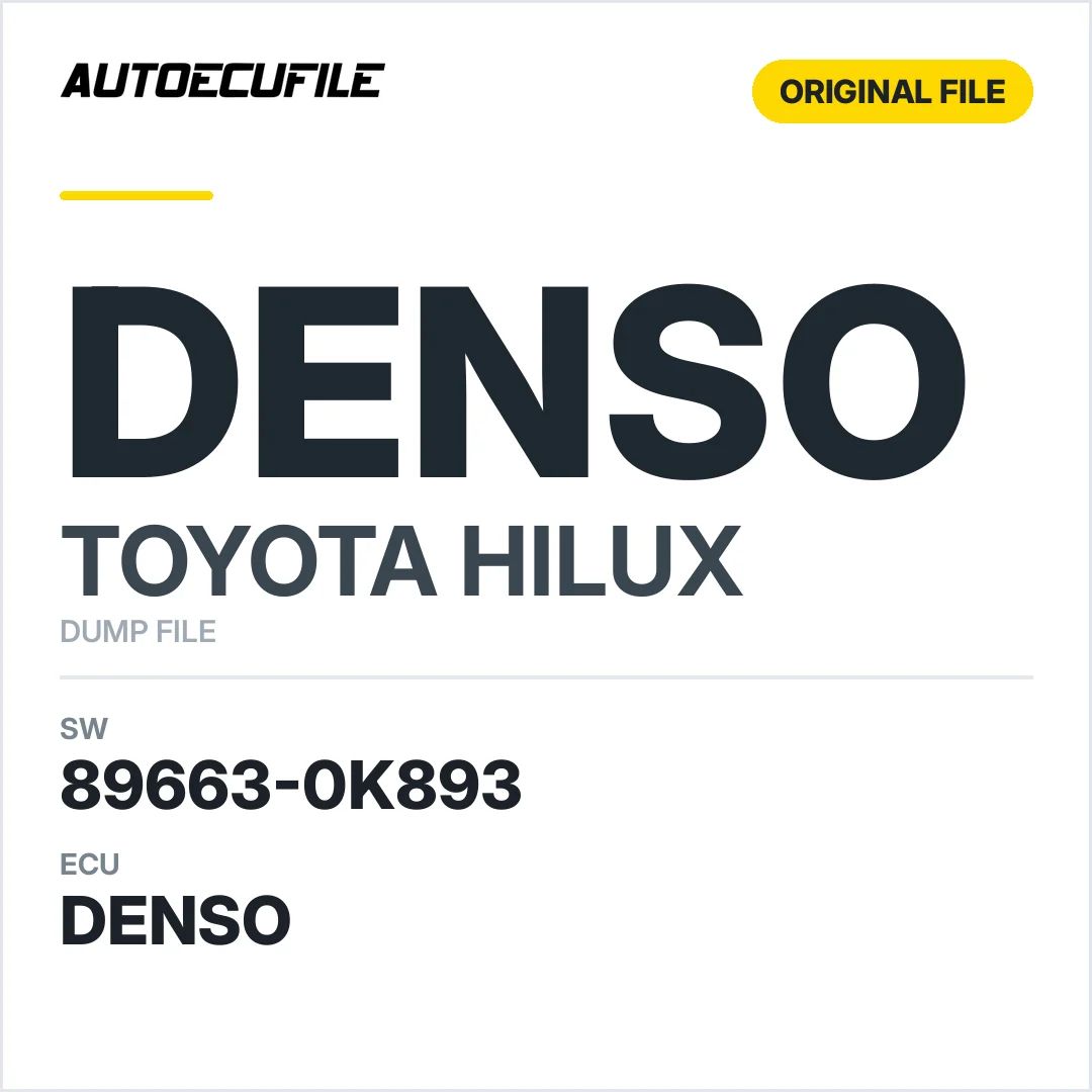 TOYOTA HILUX DENSO 89663-0K893 DUMP