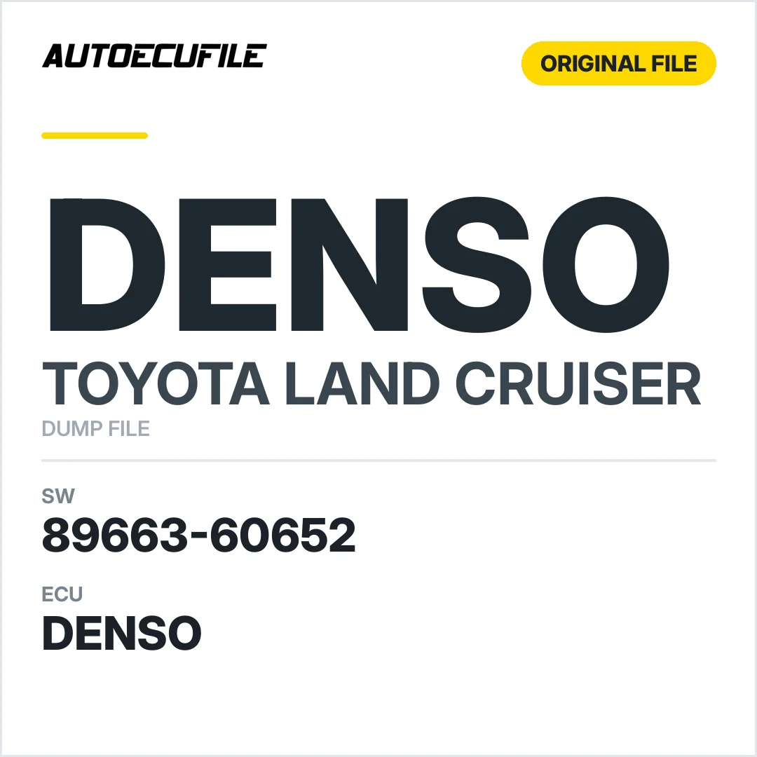 TOYOTA LAND CRUISER DENSO 89663-60652 DUMP