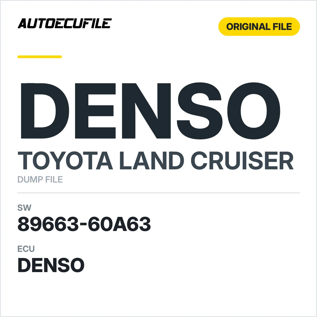 TOYOTA LAND CRUISER DENSO 89663-60A63 DUMP