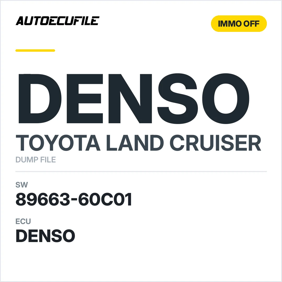 TOYOTA LAND CRUISER DENSO 89663-60C01 IMMO OFF  DUMP