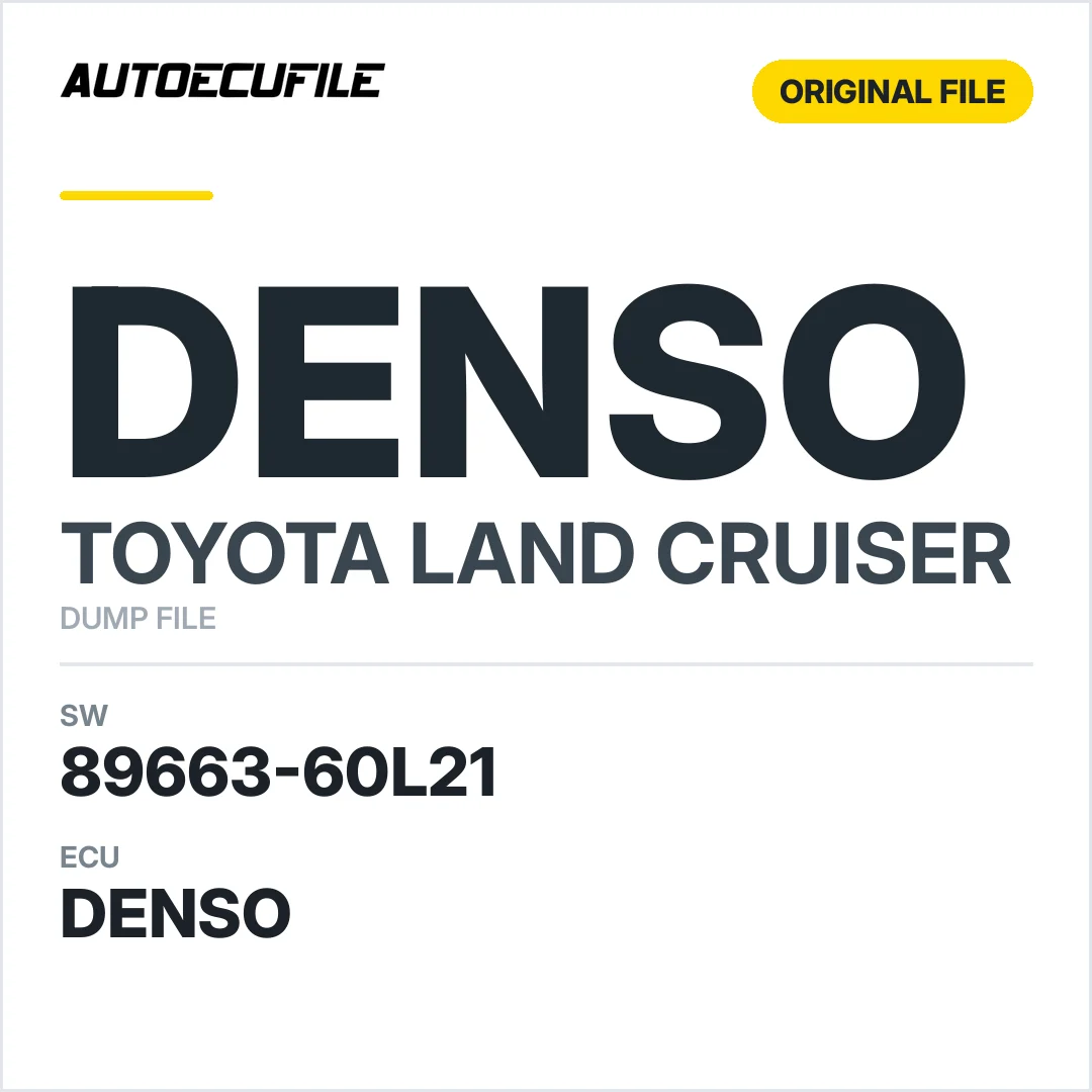 TOYOTA LAND CRUISER DENSO 89663-60L21 DUMP