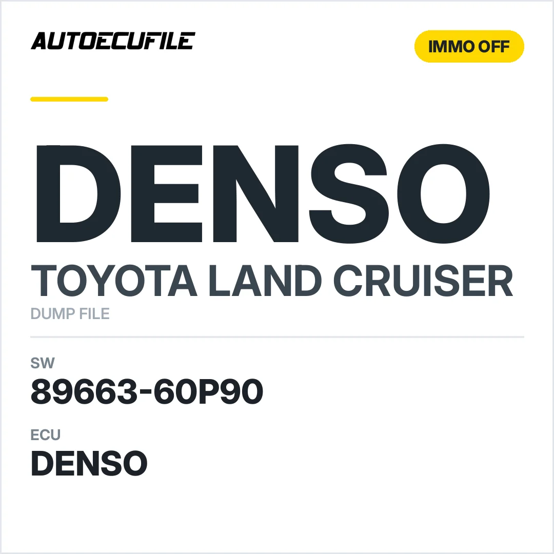 TOYOTA LAND CRUISER  DENSO 89663-60P90 IMMO OFF DUMP