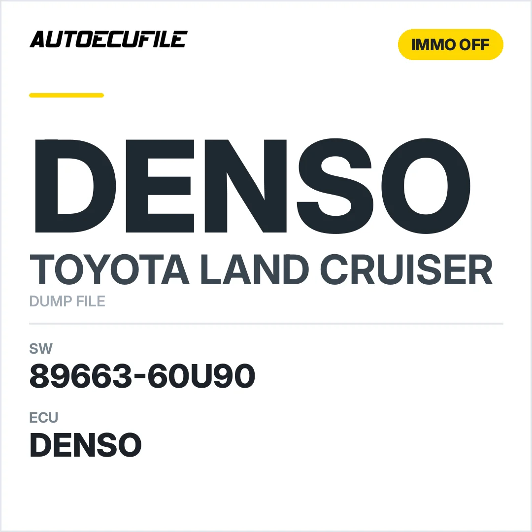 TOYOTA LAND CRUISER DENSO 89663-60U90 IMMO OFF DUMP