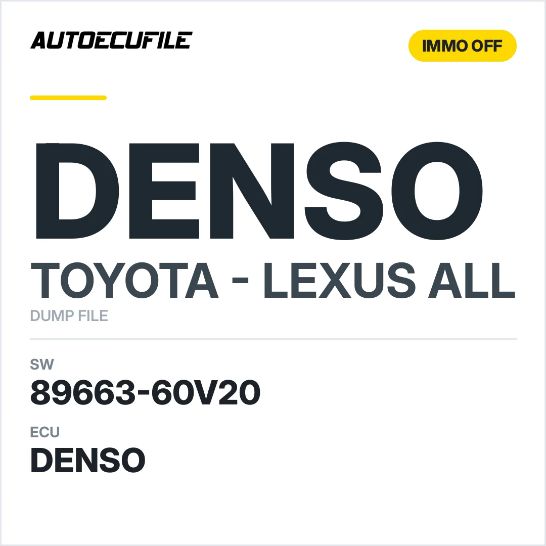 TOYOTA LEXUS DENSO 89663-60V20 IMMO OFF DUMP