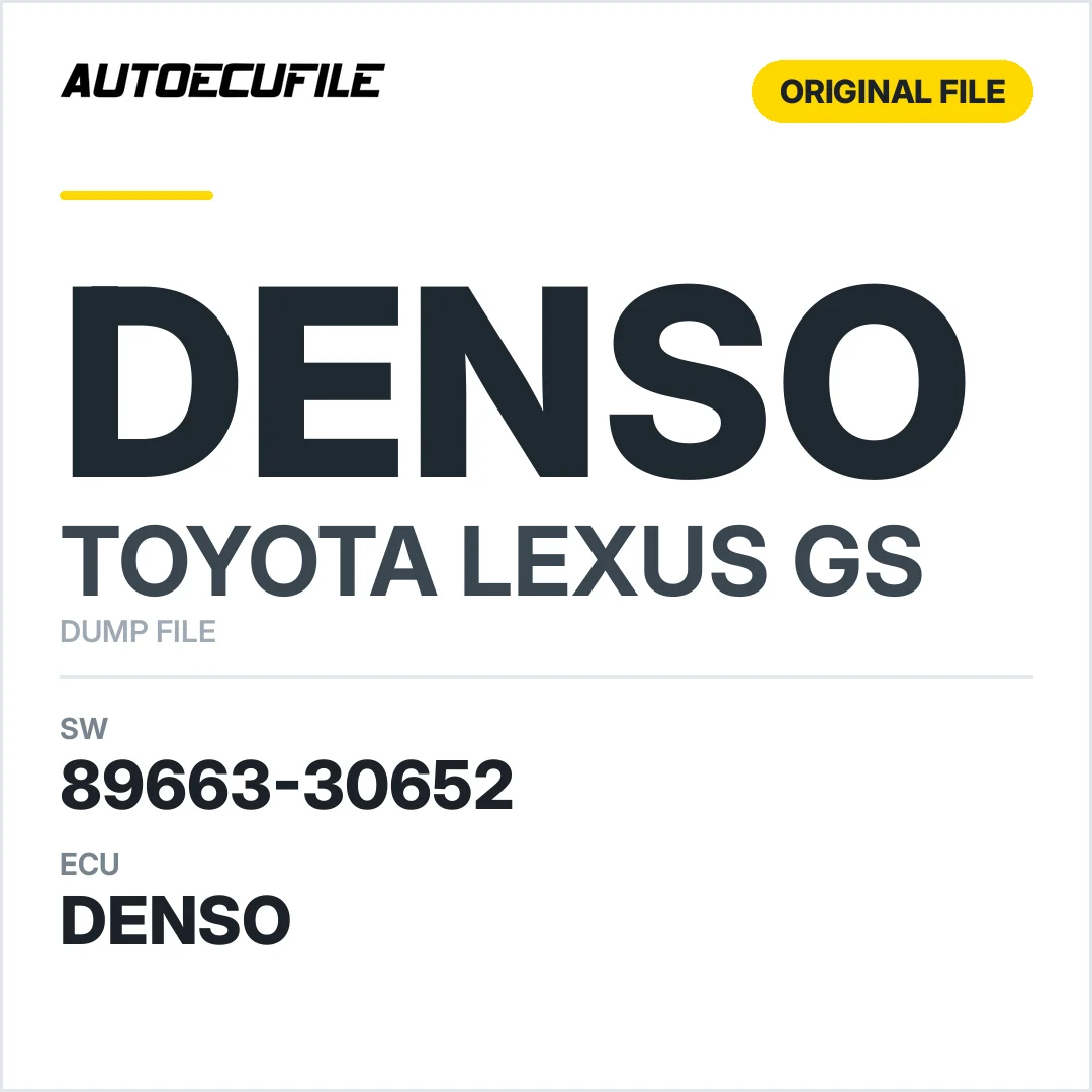 TOYOTA LEXUS GS DENSO 89663-30652 DUMP