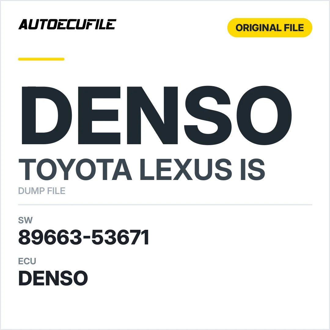TOYOTA LEXUS IS DENSO 89663-53671 DUMP