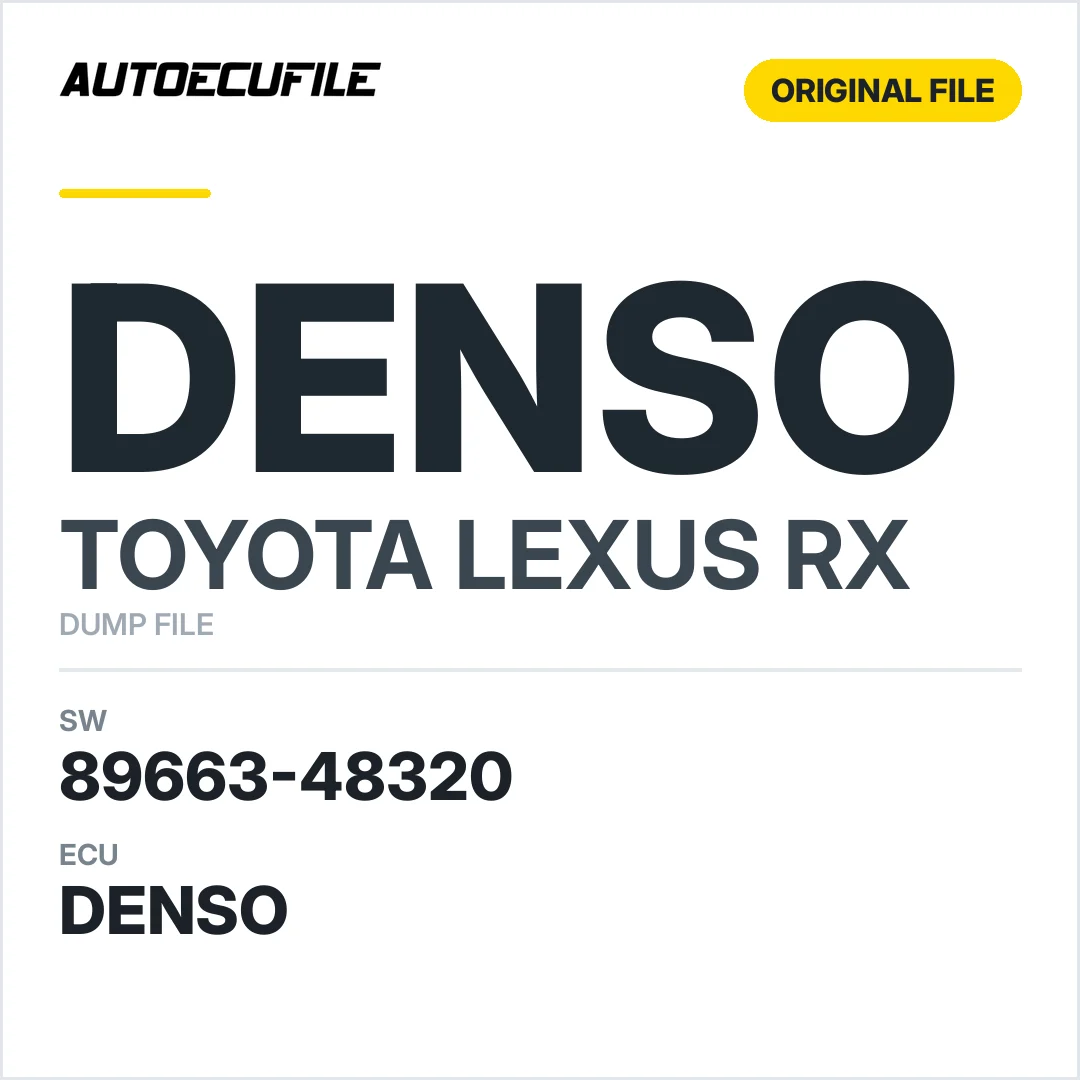 TOYOTA LEXUS RX DENSO 89663-48320 DUMP