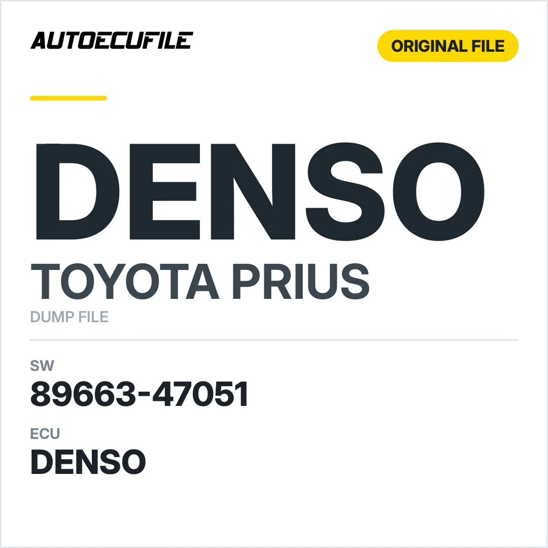 TOYOTA PRIUS DENSO 89663-47051 DUMP