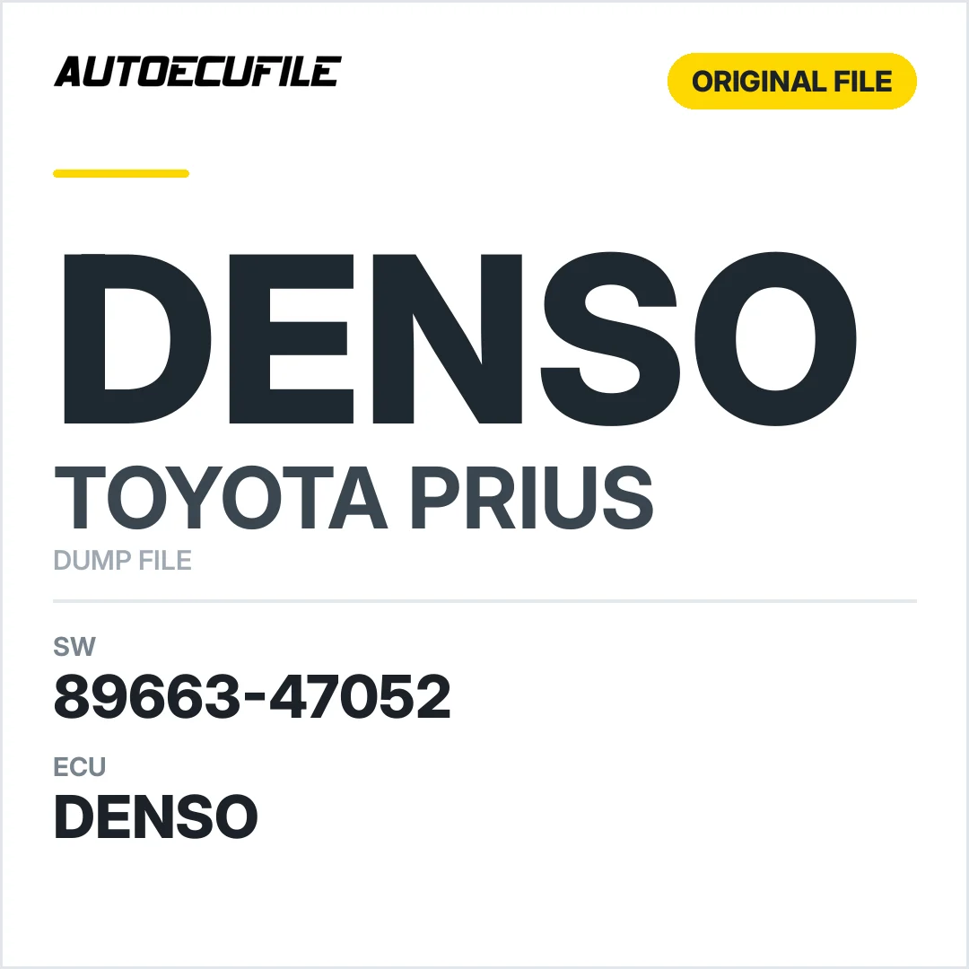 TOYOTA PRIUS DENSO 89663-47052 DUMP