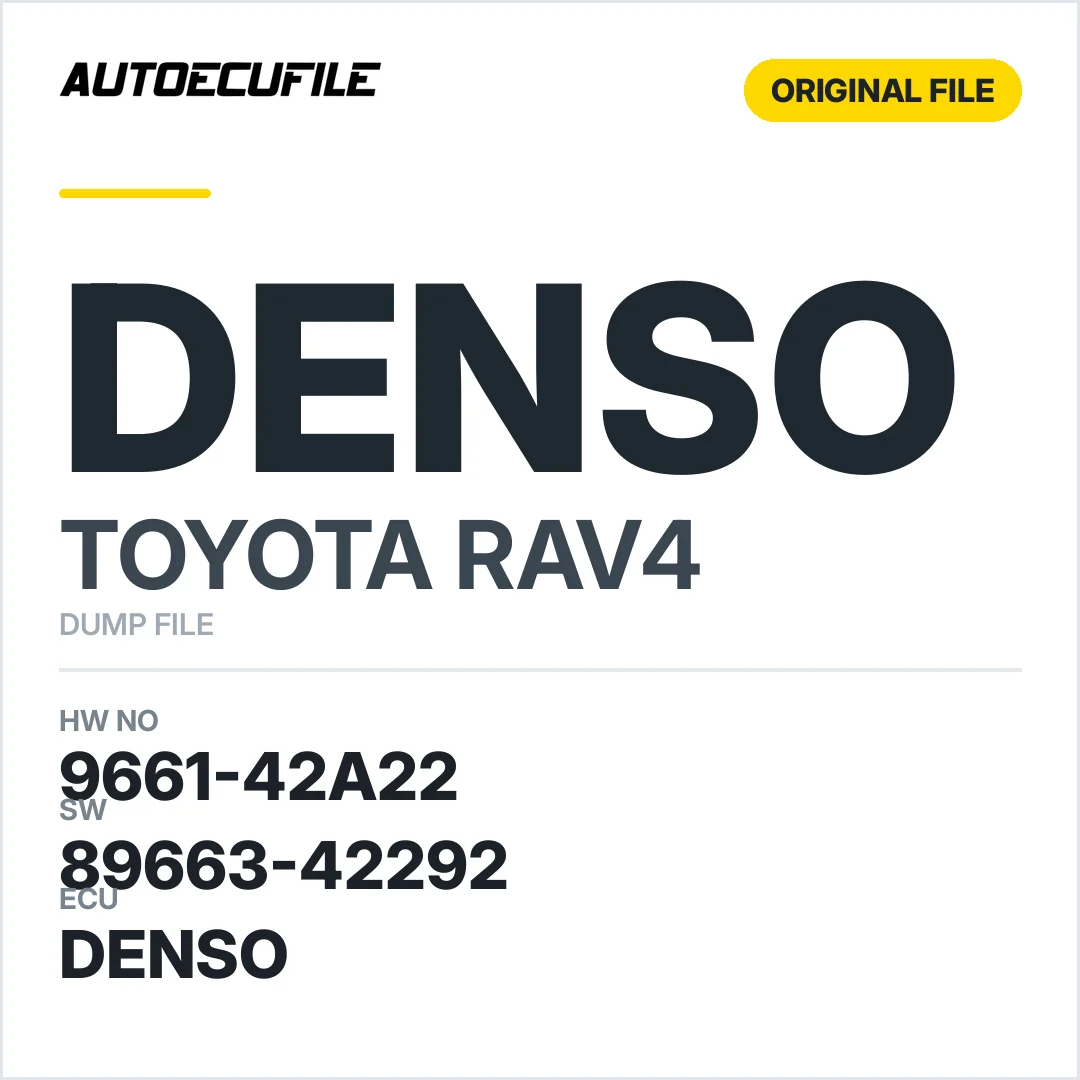 TOYOTA RAV4 DENSO  89661-42A22  89663-42292 DUMP