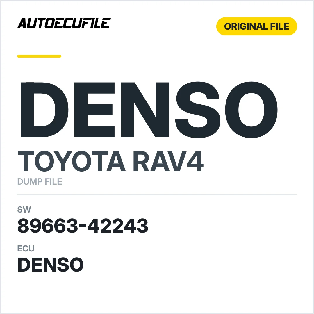 TOYOTA RAV4 DENSO 89663-42243 DUMP