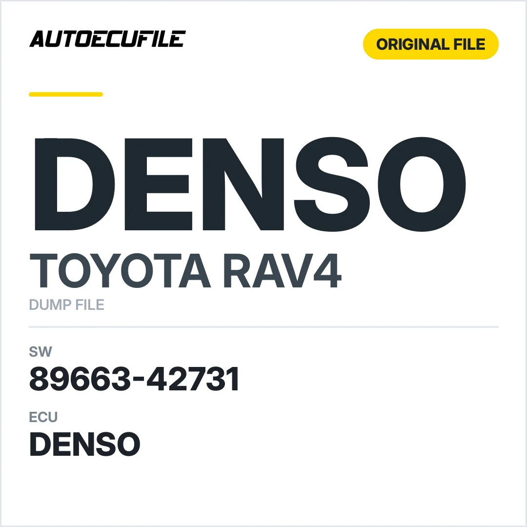 TOYOTA RAV4 DENSO 89663-42731 DUMP