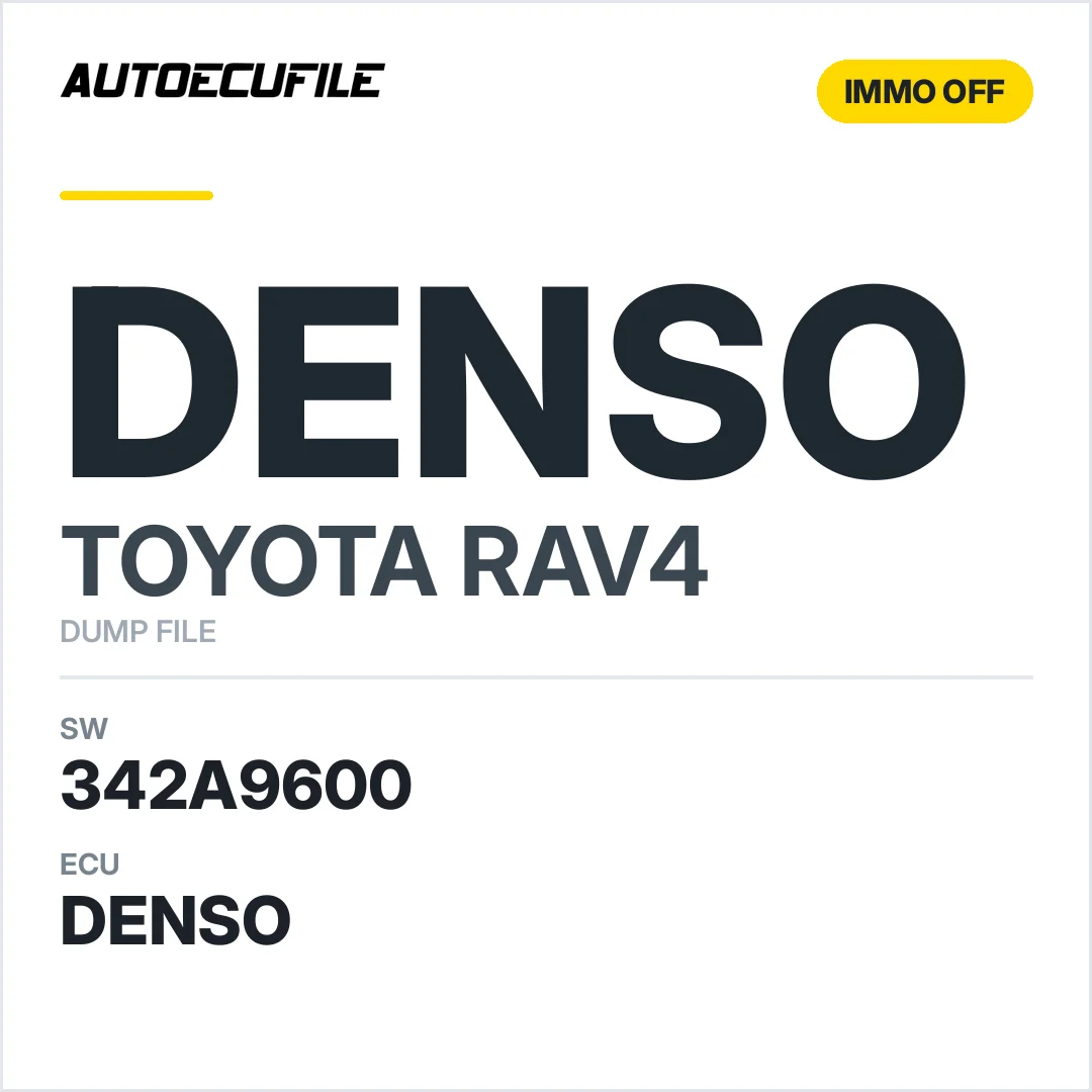 TOYOTA RAV4 DENSO 89663-42A96 342A9600 IMMO OFF DUMP
