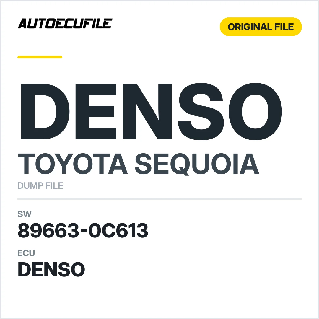 TOYOTA SEQUOIA DENSO 89663-0C613 DUMP