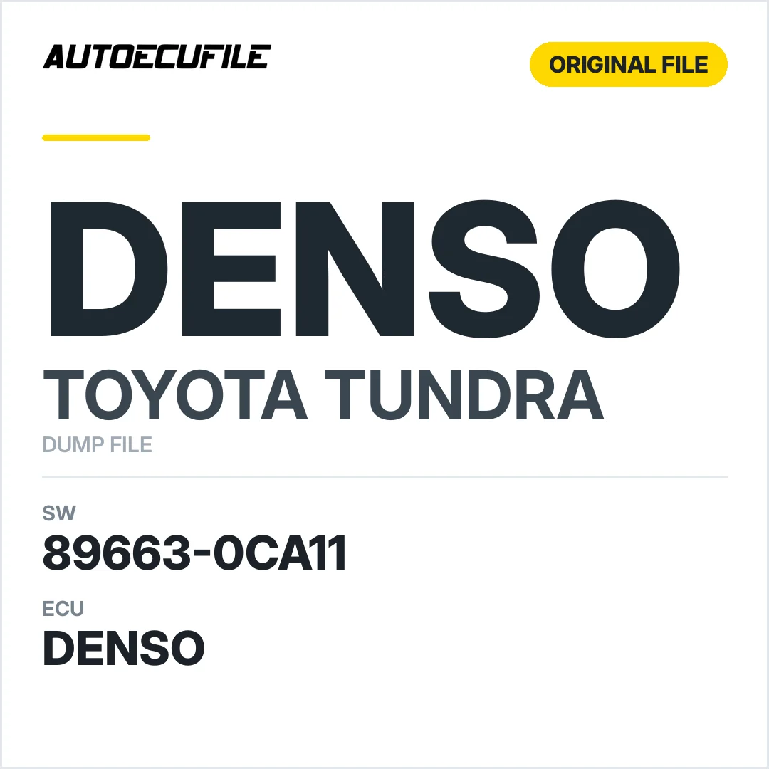 TOYOTA TUNDRA DENSO 89663-0CA11 DUMP